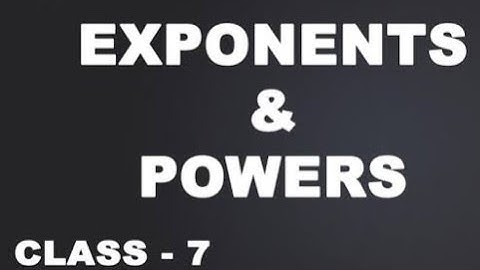 NCERT class 7th chapter 13 exponential &power # formative teachers