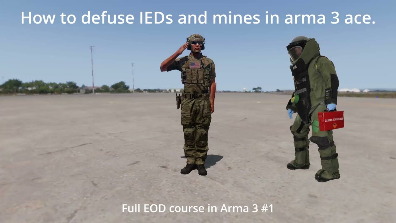 How to defuse ieds and mines in Arma 3 with Ace mod. Full EOD course in arma 3 #1.