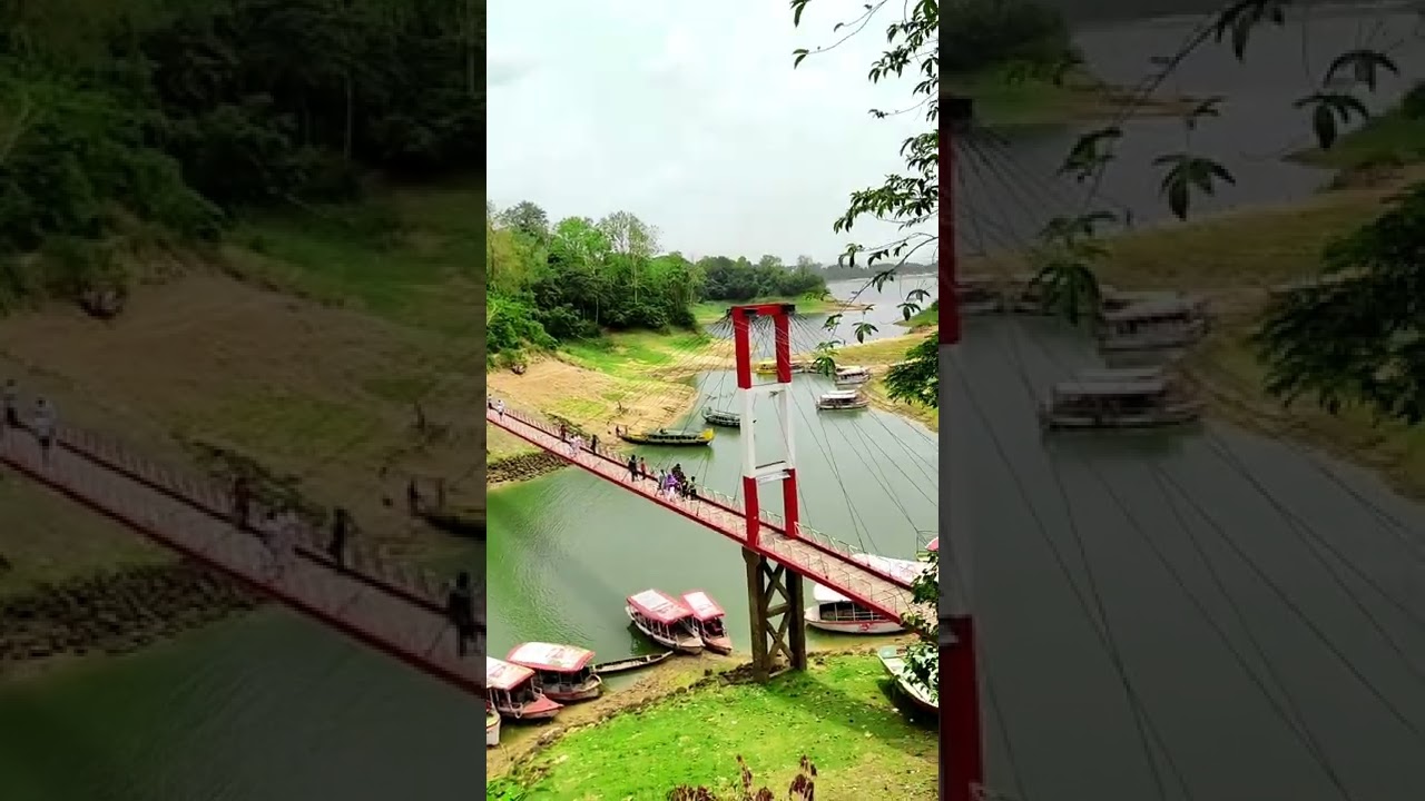 সুন্দর জায়গা রাঙ্গামাটি ঝুলন্ত ব্রিজ Beautiful place Rangamati hanging bridge