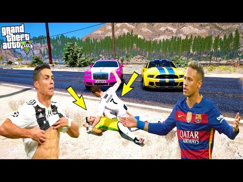 RONALDO VE NEYMAR EFSANE ARABALARLA YARIŞIYOR(KAVGA ÇIKTI) - GTA 5