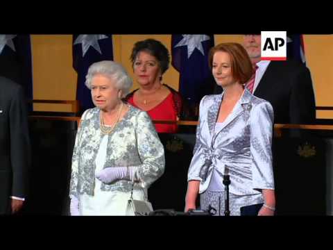 Queen Elizabeth Continues Tour Of Australia Youtube