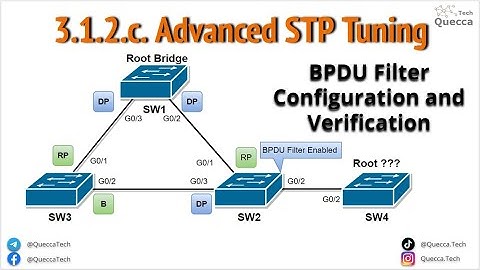 3.1.2.c. Advanced STP Tuning - BPDU Filter Configuration and Verification Example