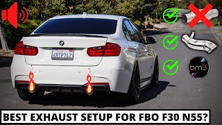 Resonator Delete + Catted Downpipe + BM3 Flash Tune | BEST Exhaust Setup for FBO BMW F30 335i N55?!