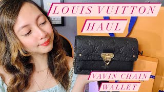 NEW Louis Vuitton Vavin Chain Wallet Turtledove Leather - Paris RECEIPT  🇫🇷