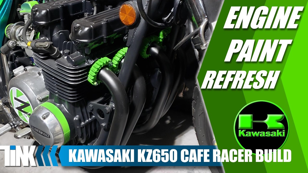 Removing carburetors + painting engine Kawasaki KZ650 RestoMod