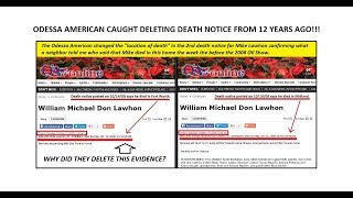 ODESSA AMERICAN DELETED A DEATH NOTICE FROM 12 YEARS AGO!