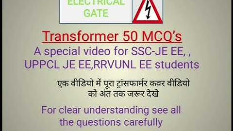 Transformer MCQs by Electrical gate channel