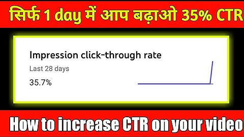 How to Increase Click Through Rate (CTR) on YouTube video | How to get more views on youtube videos