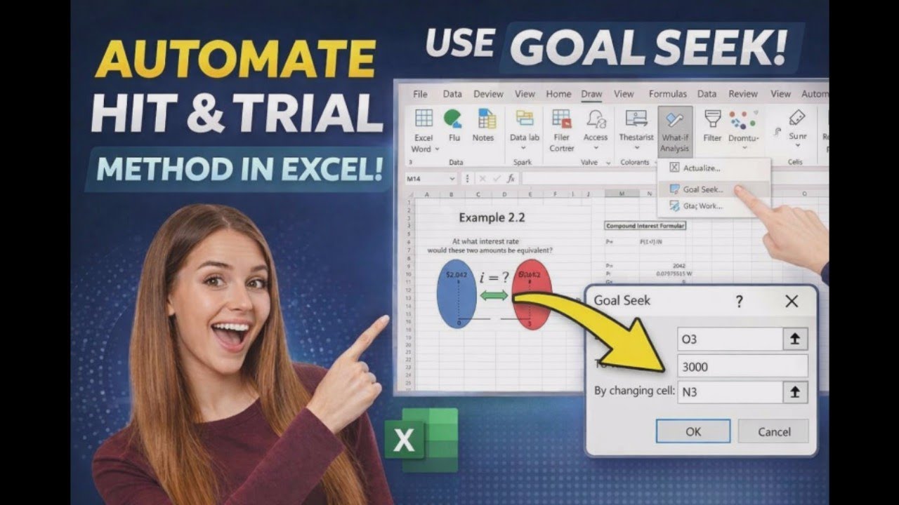 Directly Perform Hit and Trial Method in Excel Using Goal Seek! - YouTube