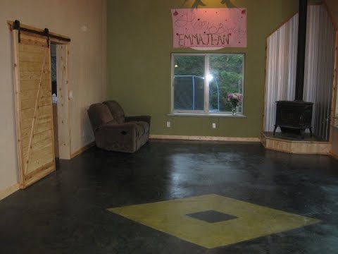 House Building Part 35 Concrete Floor Stain Finishing Touches