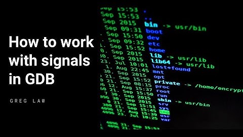 How to work with signals in GDB