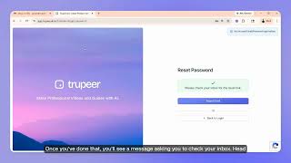 How to Reset Your Password in Trupeer | Trupeer AI Tutorial