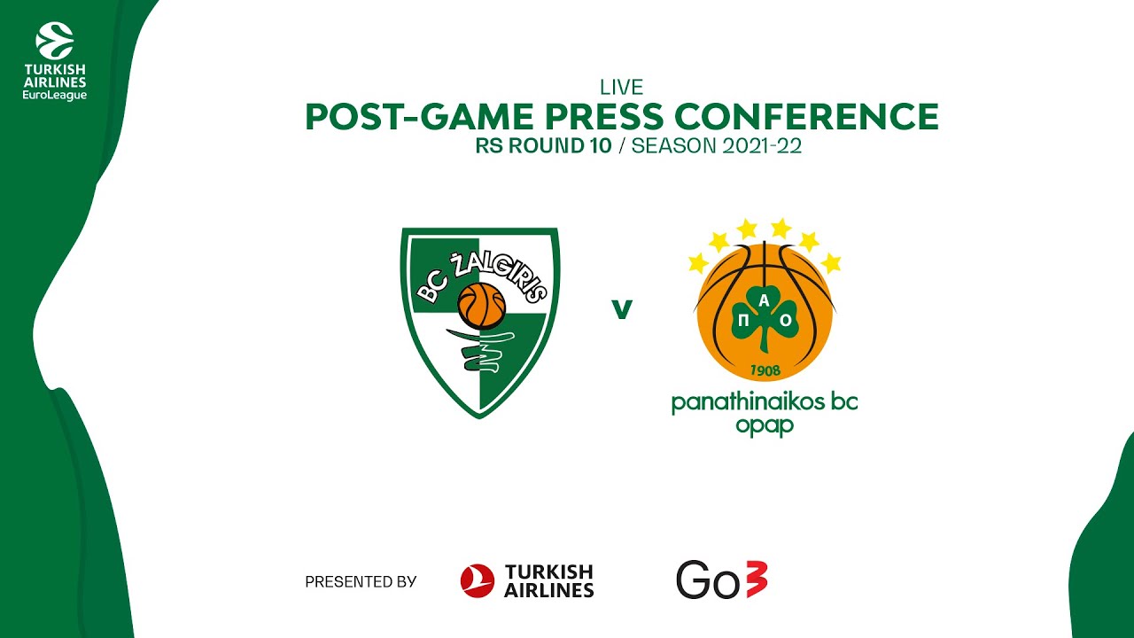 Zalgiris - Panathinaikos Press Conference EuroLeague 2021-22 Round 10