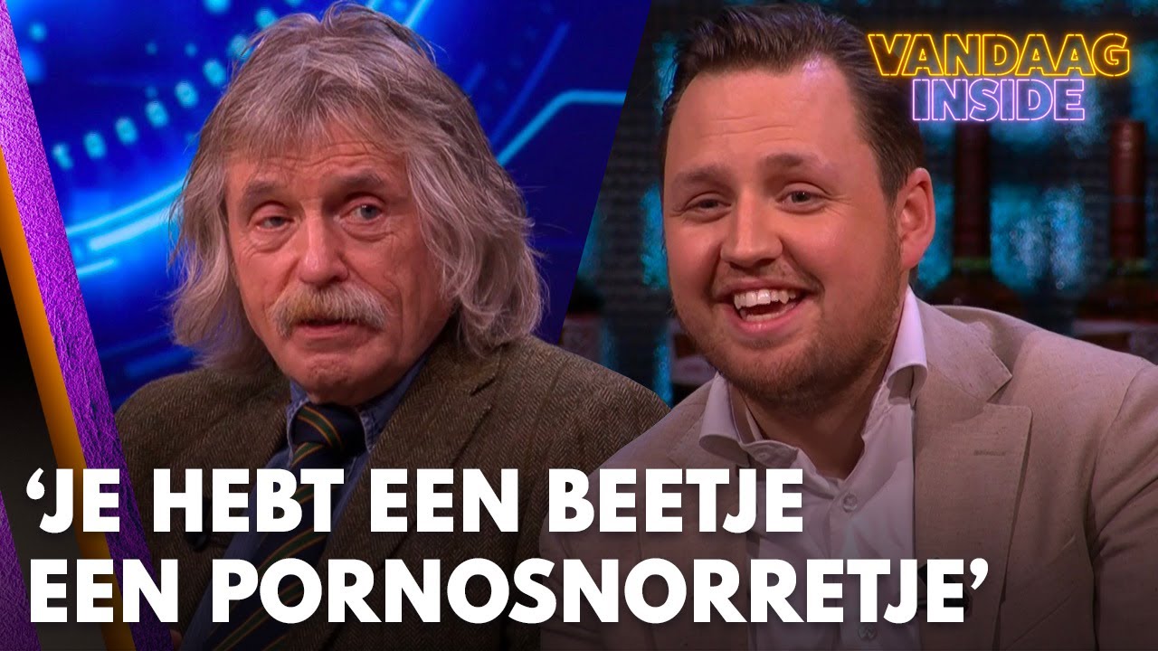 Johan onderbreekt cybermannetje Dave: 'Je hebt een beetje een pornosnorretje' | VANDAAG INSIDE