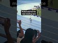 Robot slams into man during race