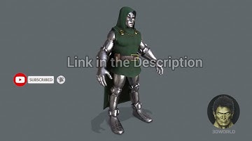 Dr Doom Marvel 3d Model Design 360° Turn | 3d Models For Sale