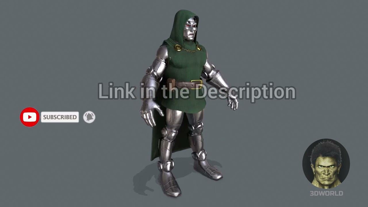 Dr Doom Marvel 3d Model Design 360° Turn | 3d Models For Sale