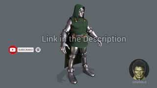 Dr Doom Marvel 3D Model Design 360 Turn 3D Models For Sale