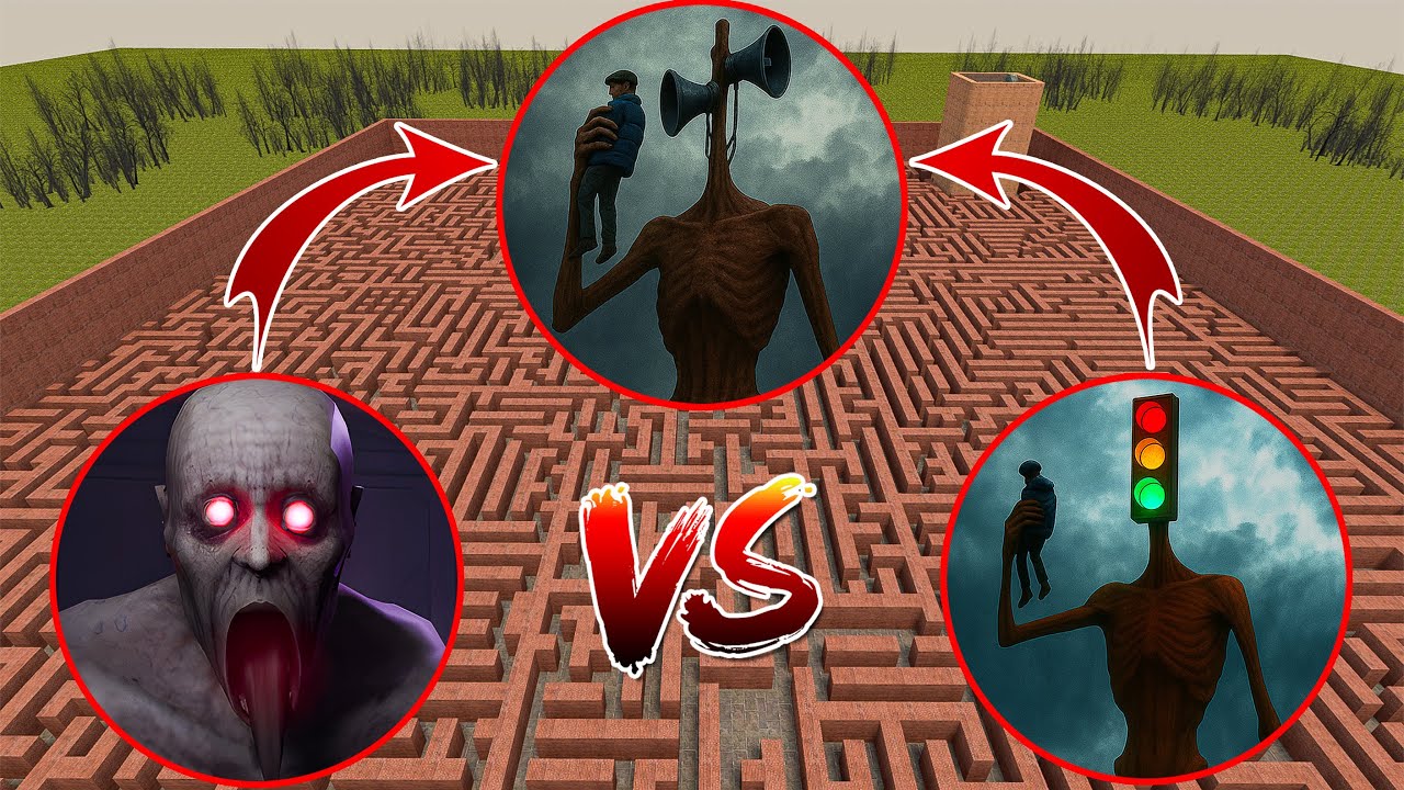 TRAFFIC LIGHT HEAD VS SIREN HEAD VS SCP 096 In Garry's Mod #31