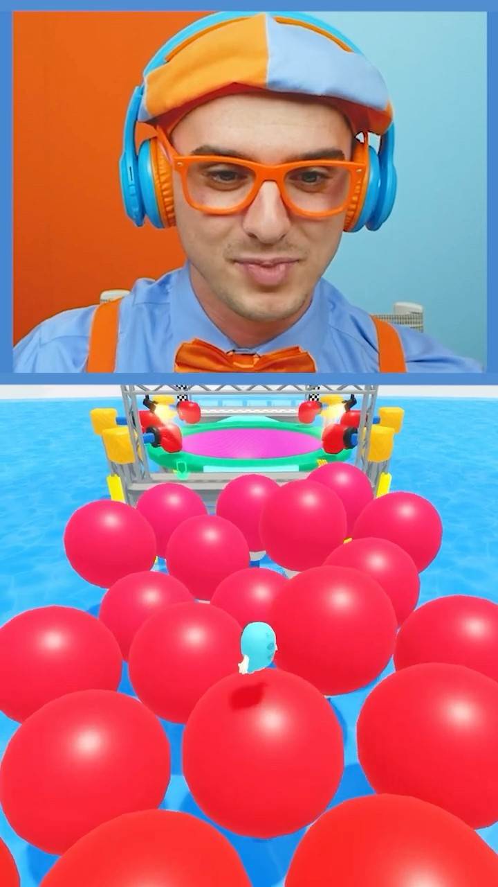 POP the Balloon Challenge in Roblox! Blippi's Obbybods Gameplay! #blippi #shorts