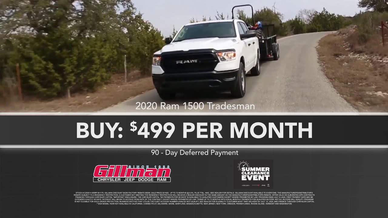 Gillman Chrysler Jeep Dodge Ram | July Offers - YouTube