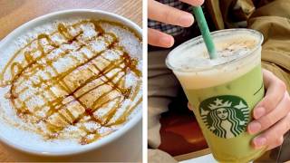Trying Starbucks NEW Autumn Drinks! 🍁 | Maple Pecan Macchiato & Iced Apple Crumble Matcha Latte