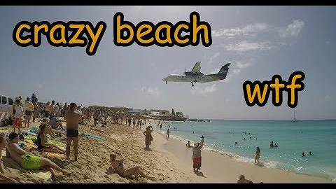 🛫 St Maarten famous Beach | Maho Beach | LANDING AIRPLANE |CRAZY BEACH AIRPORT 🌊