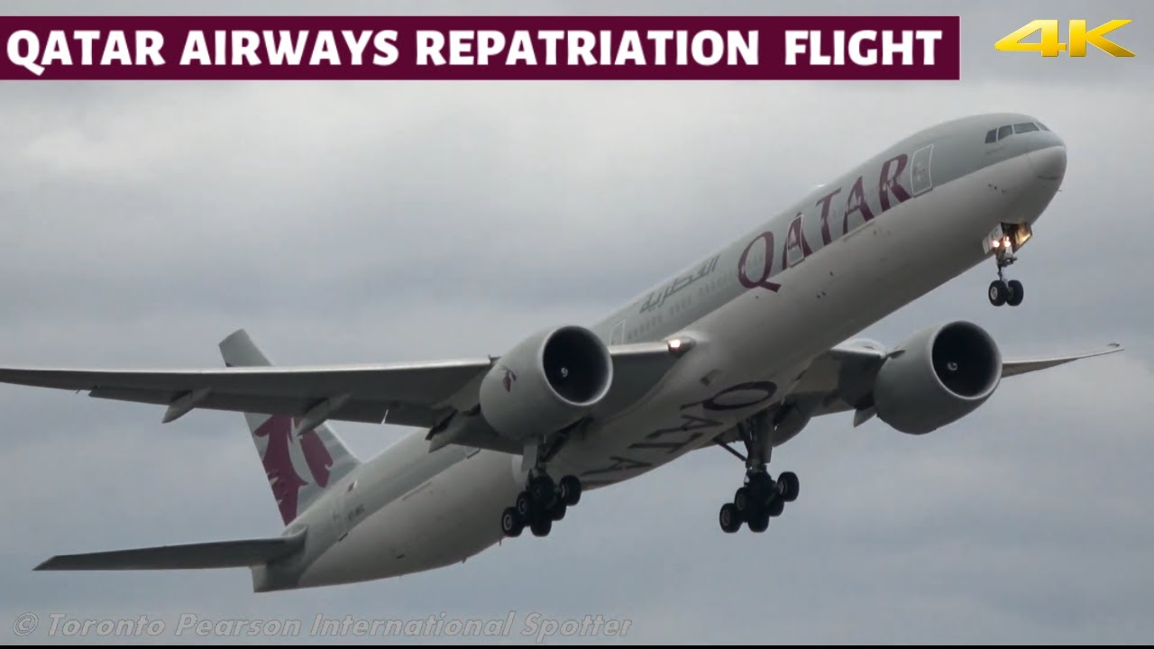 Qatar Airways 777-3DZ(ER) (Repatriation Flight) | A7-BEC | Arrival And ...