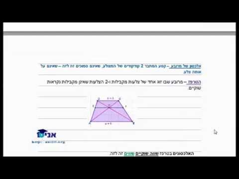 כיתה ה - שיעור 39 - אלכסונים במרובעים - מבוא