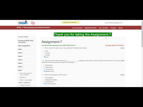 cloud computing and distributed system | NPTEL | week 7 | assignment 7 solution 2021