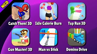 Catch Them! 3D,Idle Calorie Burn,Tap Run 3D,Gun Master! 3D,Man vs Stick,Domino Drive|New Games Daily screenshot 5