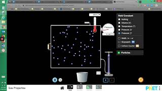 Using the PhET Gas Properties Sim P1