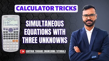 | Simultaneous equation with three unknown variables using scientific calculator|