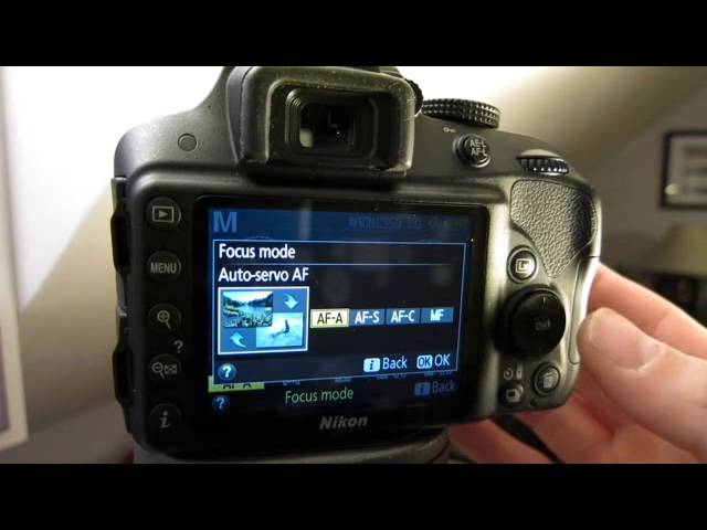 How to change Autofocus (AF) settings on Nikon D3300 - YouTube