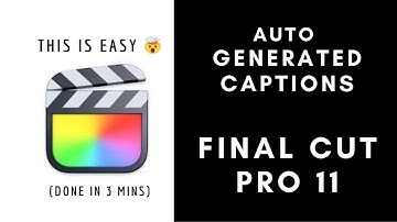 Final Cut Pro Auto-Generated Captions Tutorial in under 3 minutes | New feature in FCP 11