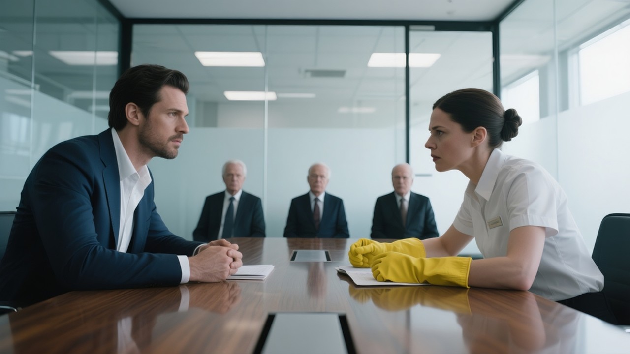 The Cleaner Interrupted a $50M Deal —She Whispered Three Words That Made the Mafia Boss Drop His Pen