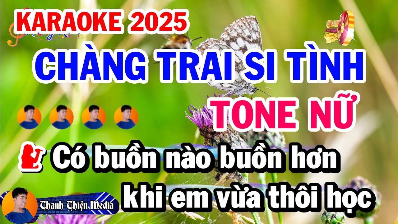 Karaoke Nhạc Sống Chàng Trai Si Tình - Rumba Beat Phối Hay 2025 (Tone Nữ)
