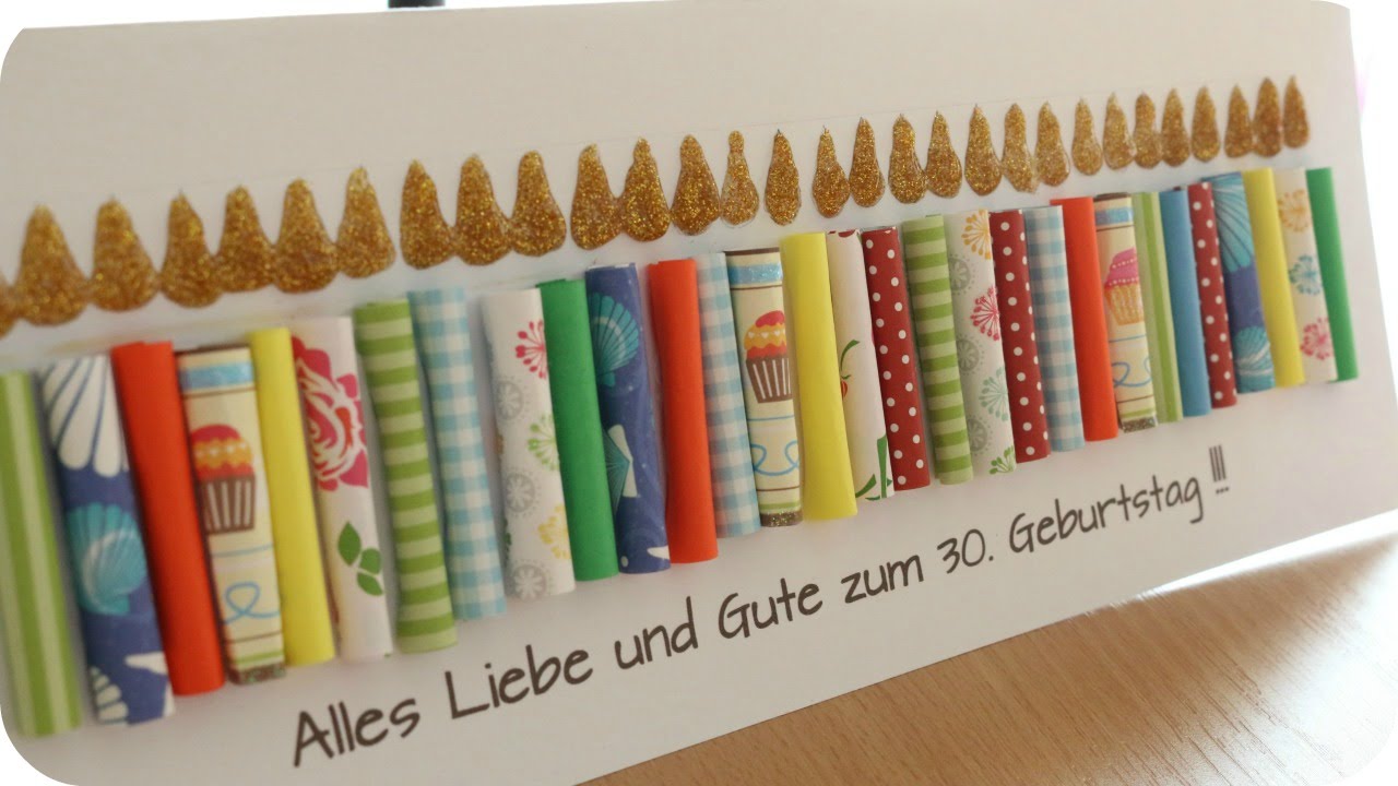 Diy Geburtstagskerzen Karte Zum Geburtstag Sweetlifesunshine Youtube