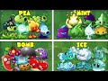 Team PEA x MINT x BOMB x ICE - Who Will Win? - Pvz 2 Team Plant vs Team Plant