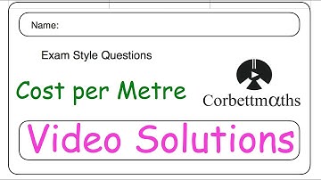 Cost per metre Answers - Corbettmaths