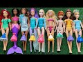 ASMR Most Popular Disney Prencess Mattel Dolls lots of colorful rainbow Dresses unpacking toys 1