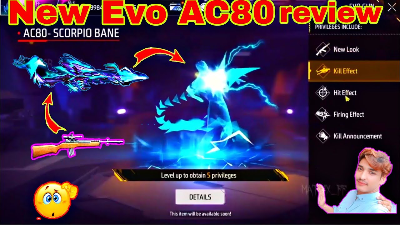 New Evo AC80 skin free fire | New hyper book Evolution AC80