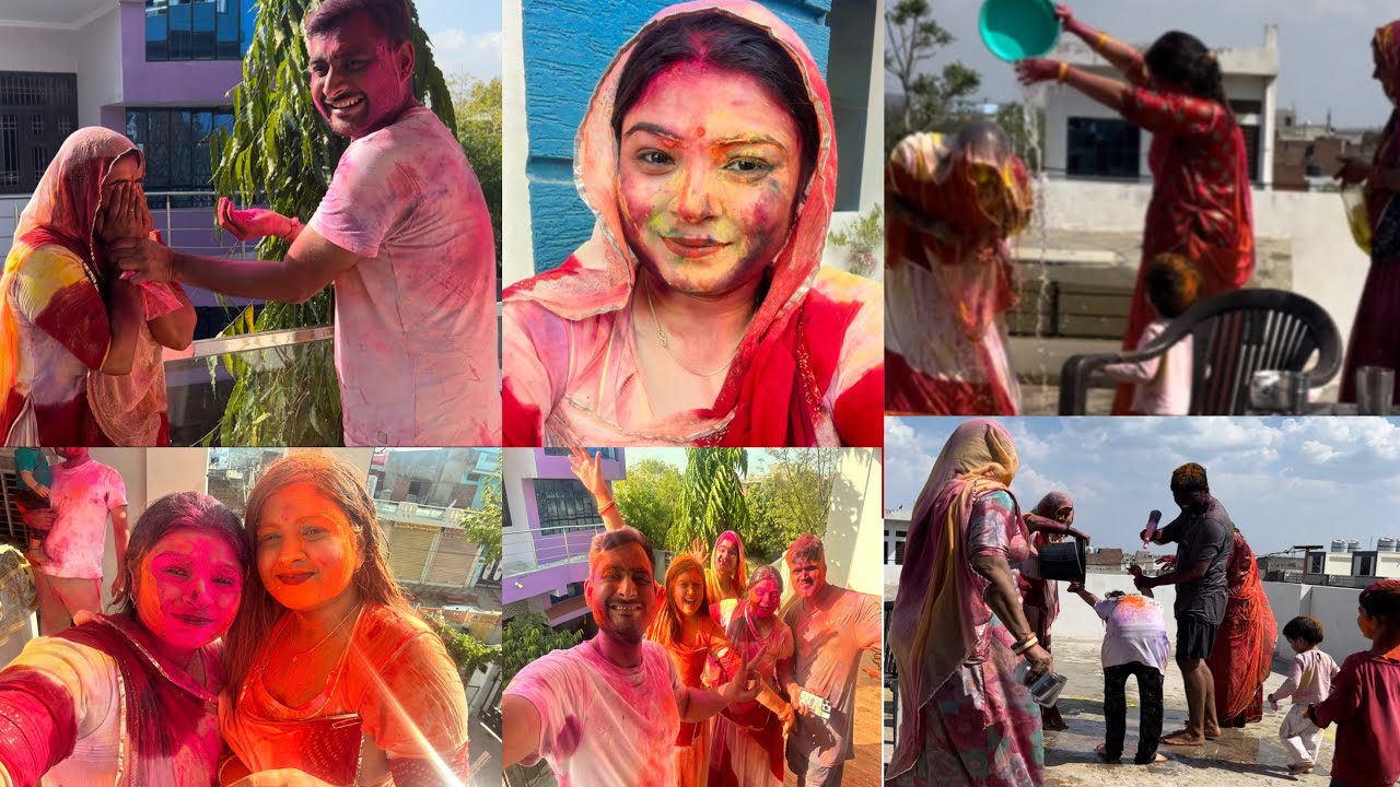 Holi Celebration at Sasural | नन्दों ने किया बुरा हाल जम कर खेली होली | Sab mere hi piche pad gye