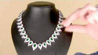 Midoris Fancy Emerald Cz Necklace