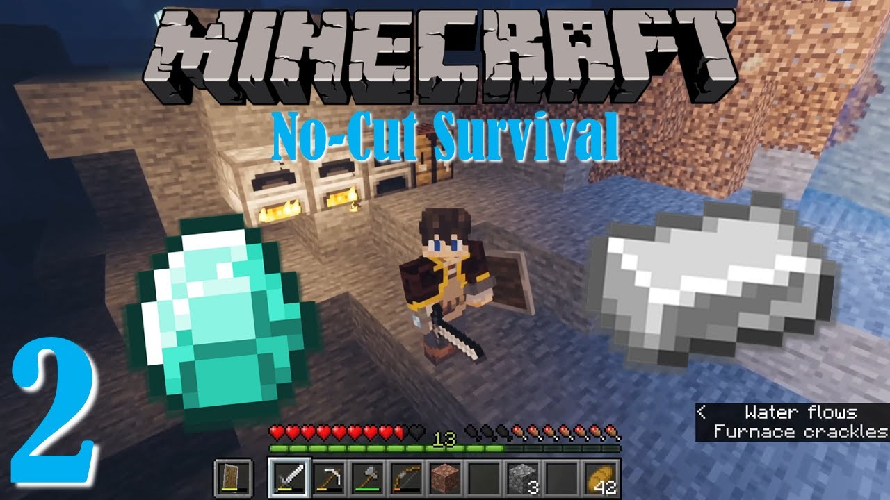 So We Back in the Mine: Minecraft No-Cut Survival Episode 2 - YouTube