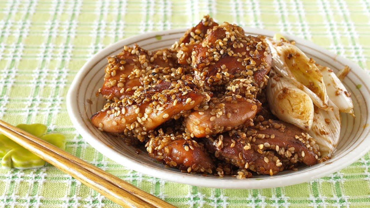 How to Make No Alcohol Chicken Teriyaki (Recipe) ヘルシー胡麻チキン照り焼き (レシピ) | OCHIKERON | ochikeron