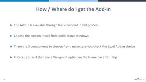Sequel Data Access | How to Use the Sequel Viewpoint Excel Add-In