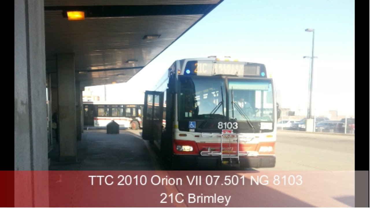TTC 2010 Orion VII 07.501 NG 8103 | 21C Brimley - YouTube