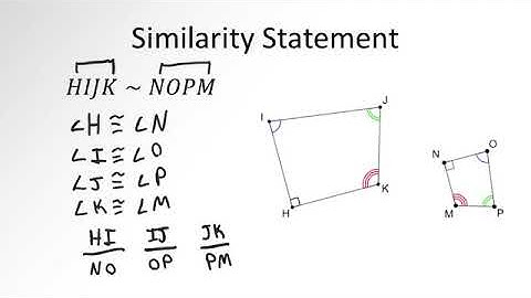 Similar Figures and Similarity Statements