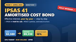 PSAR 1 April 2025 Question 1 Explained | IPSAS 44, IPSAS 3 & Bond Accounting